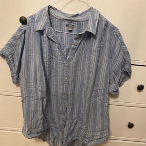 Arie oversized blouse. Blue and white stripes.